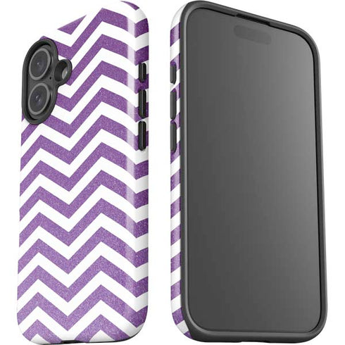 Purple Chevron iPhone 16 Plus Impact Case